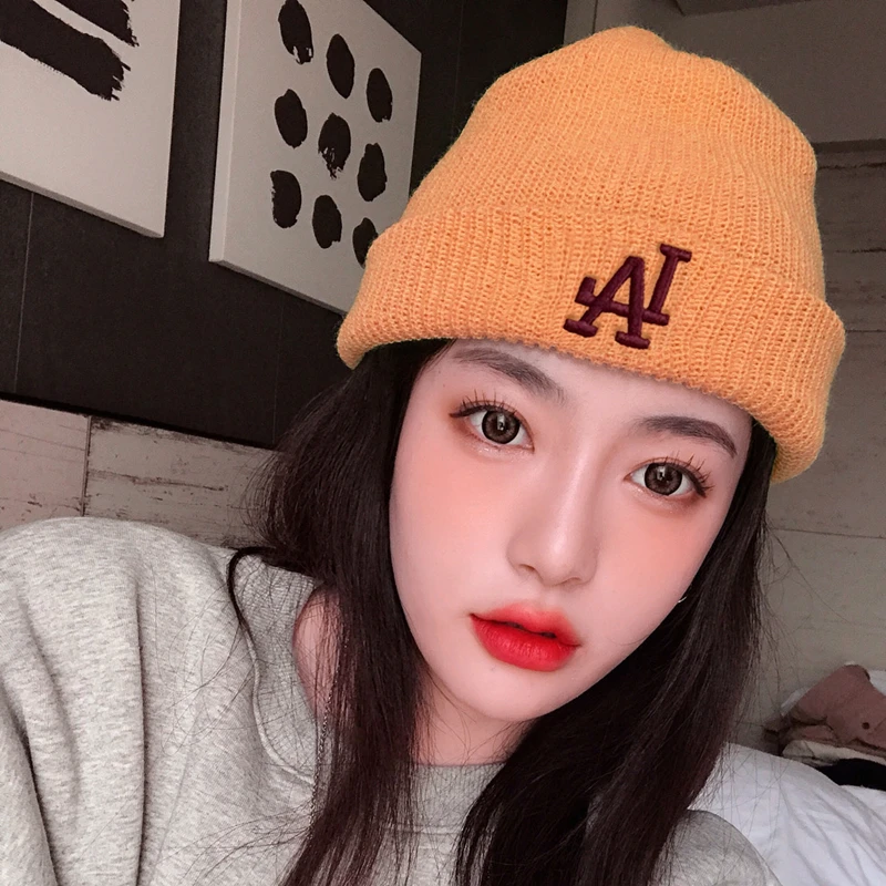Medaille sessie aanbidden Zq New Woolen Cap Women's Ins All-match La Hat Autumn And Winter Yankees  Knitted Hat Couple Fashion - Figurines & Miniatures - AliExpress
