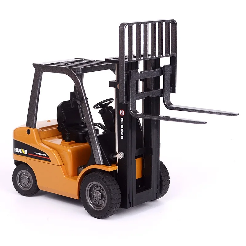 

Gold forklift construction Engineering Vehicle Toy Model Mixed Truck Excavator Boys Girls Imitation Inertial Toy Alloy Toy Goods
