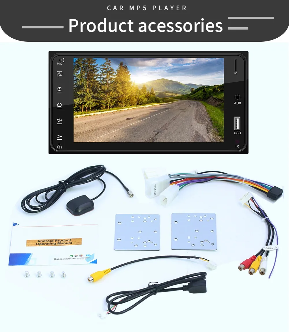 Автомагнитола Android Авторадио gps DAB Bluetooth Wifi сенсорный экран Аудио Стерео MP5 Поддержка зеркальное соединение мультимедийный плеер