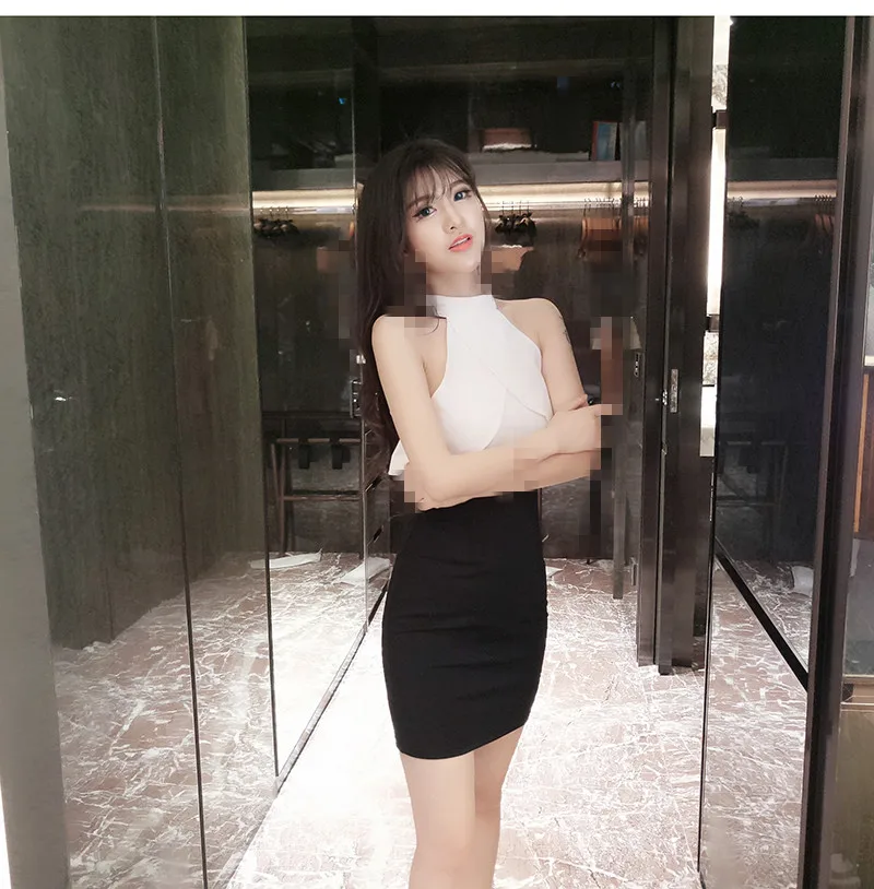 

C2275 2019 New summer women fashion temperament sexy fashion splicing fairy short section dress cheap wholesale