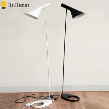 

Nordic Designer Floor Lamp Black Metal AJ Standing Light for Living Room Bedroom Bedside LED Decor Floor Lamps Indoor Lighting