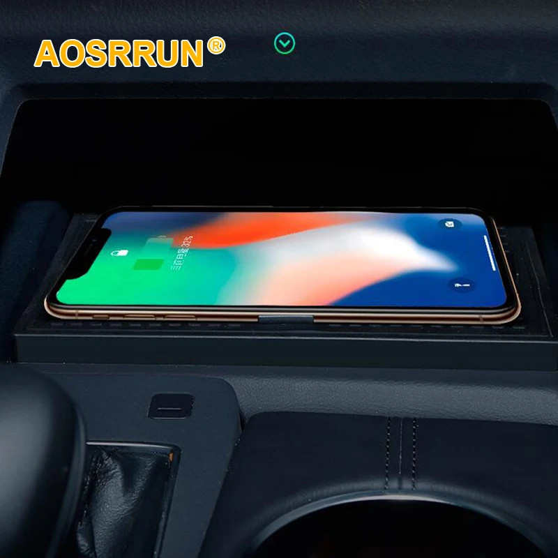 Автомобильная Беспроводная Быстрая зарядка для мобильных телефонов коробка для хранения зарядная плата QI чехлы автомобильные аксессуары для Toyota Avalon
