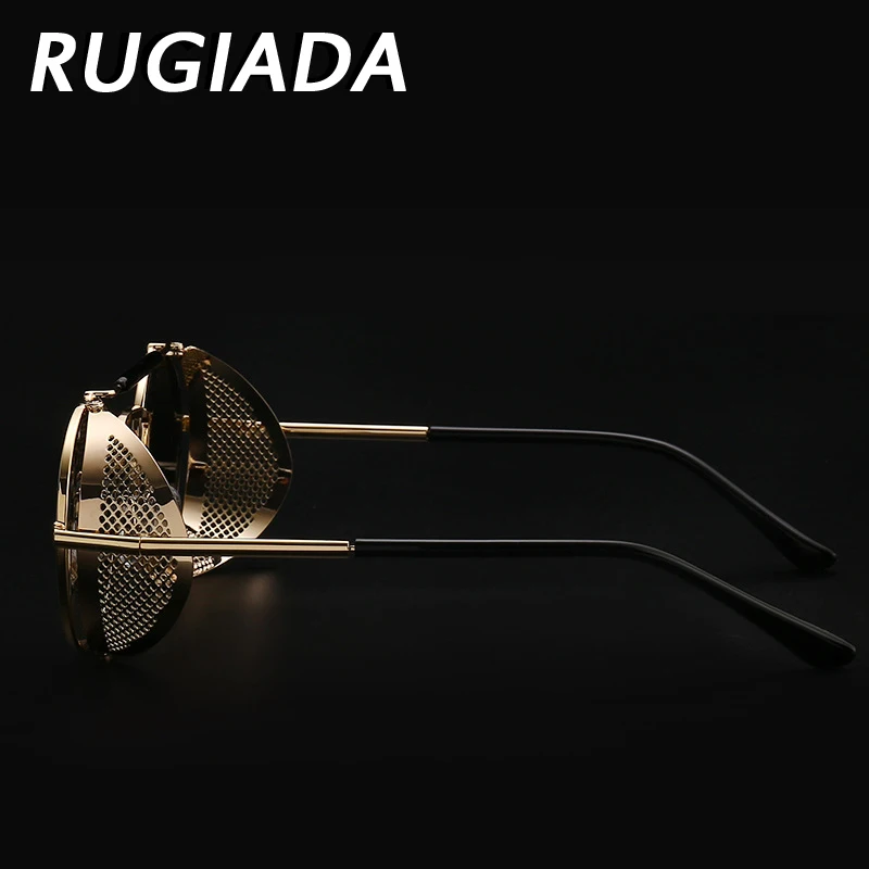 RUGIADA бренд 2019 новый роскошный металлический стимпанк Стиль Солнцезащитные очки