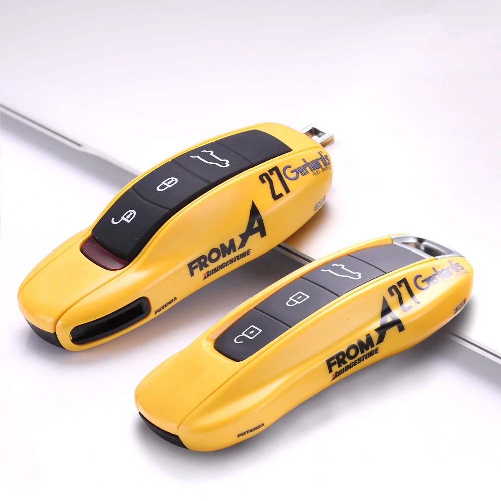 

New key case cover for Porsche Macan Cayenne Panamera 911 971 9YA remote control key Hard shell key holder cap fob yellow NO.27