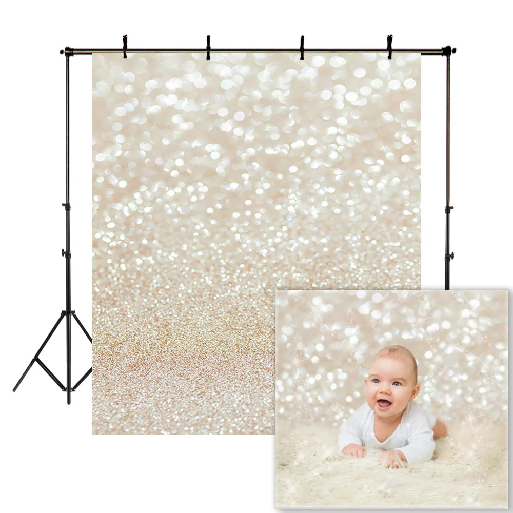 

Bokeh Glitter Background for Photo Silver Shine Newborn Children Photography Backdrop for Photo Studio