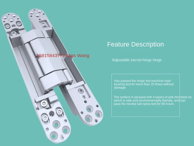 da porta 3d ajustável esconder dobradiça da