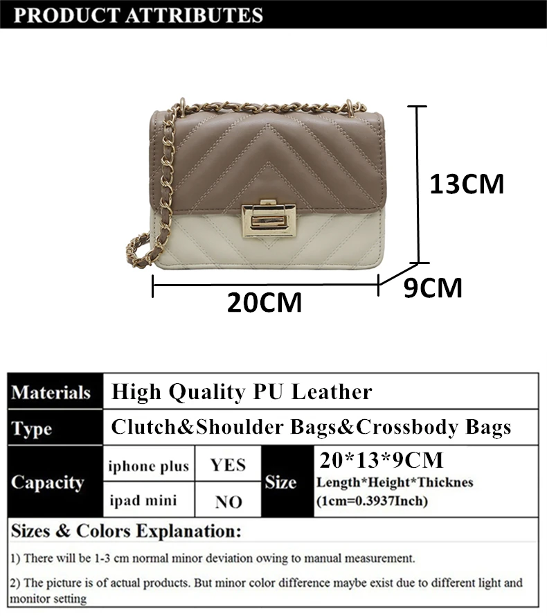 Burminsa Elegant Quilted Chain Crossbody Bags For Women Unique Design Lock High Quality Soft PU Female Shoulder Bags Autumn