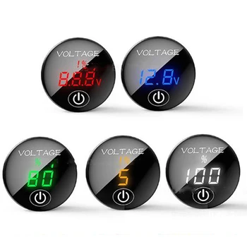 

Car Motorcycle DC 12V-24V LED Panel Digital Voltage Meter Battery Capacity Display Voltmeter with Touch ON OFF Switch