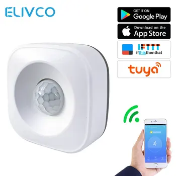 

Smart WiFi PIR Motion Sensor Human Body Infrared Sensor Alarm Detector APP Remote Control Works With IFTTT Smart Home Automation