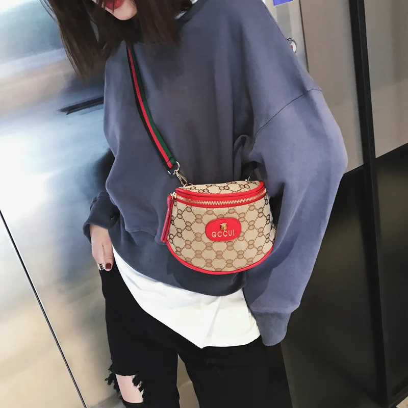 

2018 Autumn New Style Europe And America Fashion Children Tiger Head GD Color Wide-Strap Crossbody/shoulder Bag Big Kid Accessor
