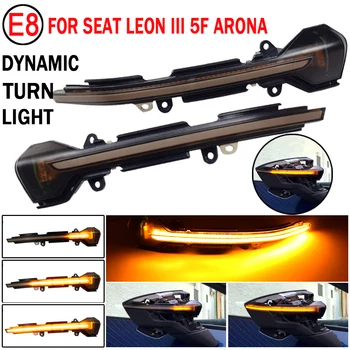 

For SEAT Leon III Mk3 5F 13-18 Ibiza KJ Mk5 V Arona 17-18 LED Dynamic Turn Signal Blinker Sequential Side Mirror Indicator Light