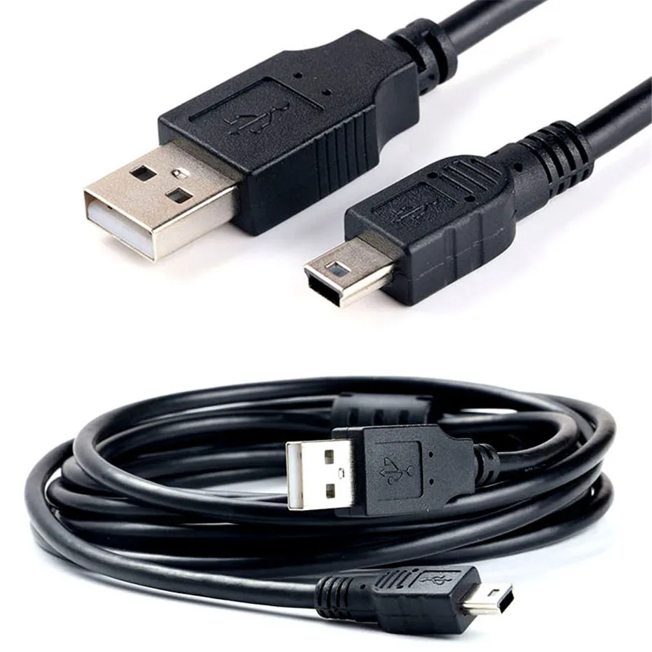 

Data Charging Cable Cord Adapter USB 2.0 A Male to Mini 5 Pin B Best Black length 100 cm Data Cables usb extension cable for ps3