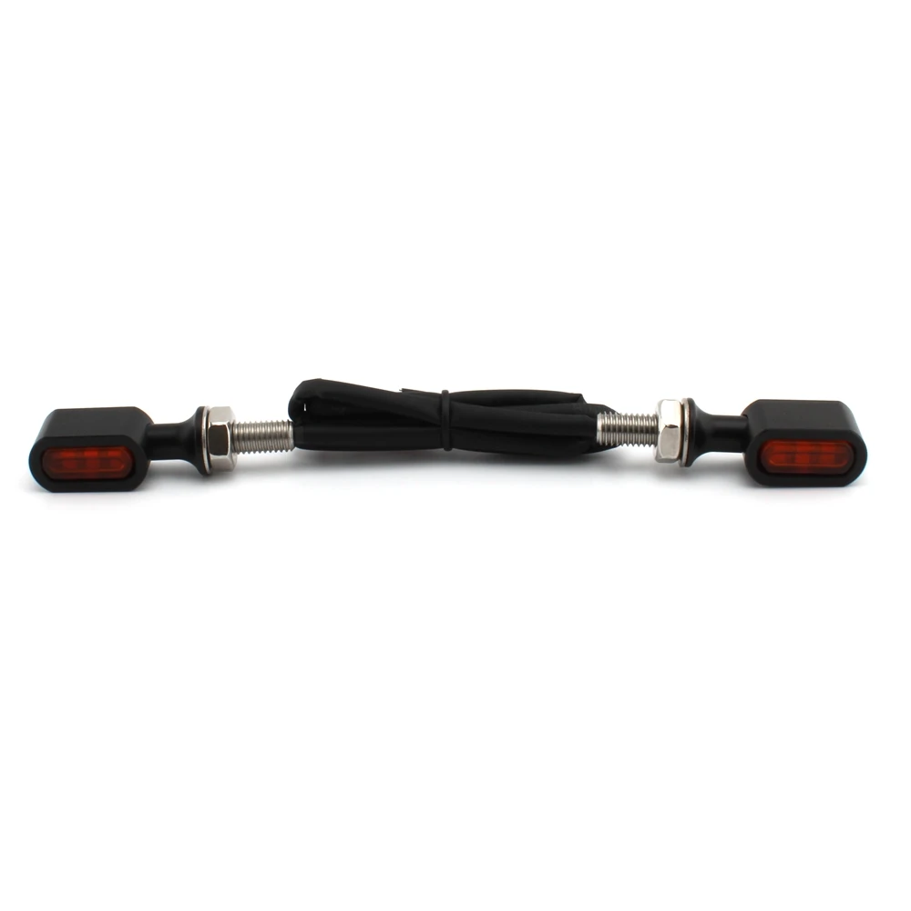 Motorcycle Rear LED Turn Signal Light Running Indicator Lamp Black/Chrome For Harley Sportster Bobber Mini Chopper Custom