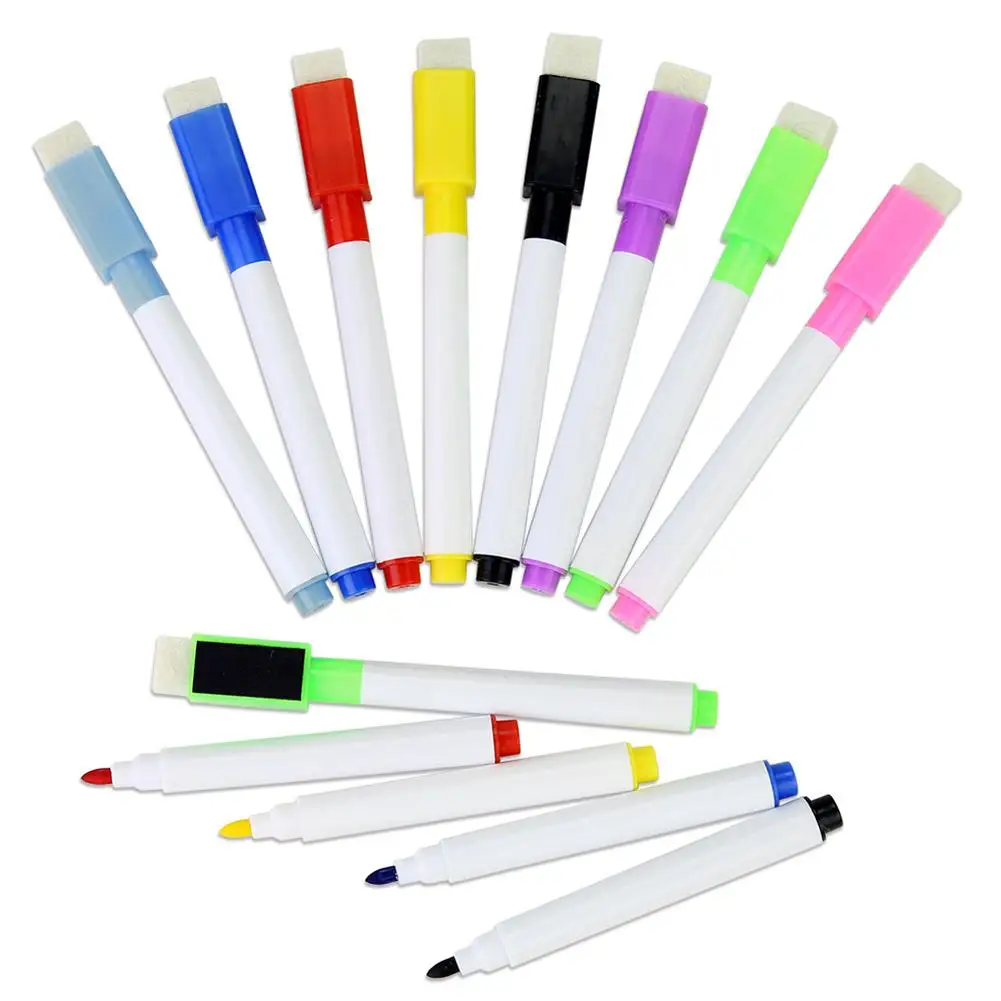 8 шт цветная Доска ручка с ленточная щетка 8 цветная Доска ручка набор стираемый Pro-environment водный маркер офисные принадлежности