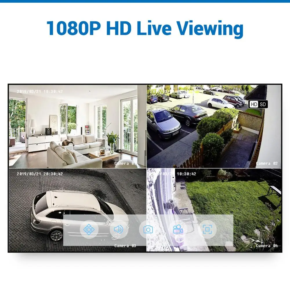 SANNCE 8CH 1080P видео система безопасности 5в1 1080N DVR с 4X8X1080 P Открытый всепогодный CCTV дома видео камеры наблюдения