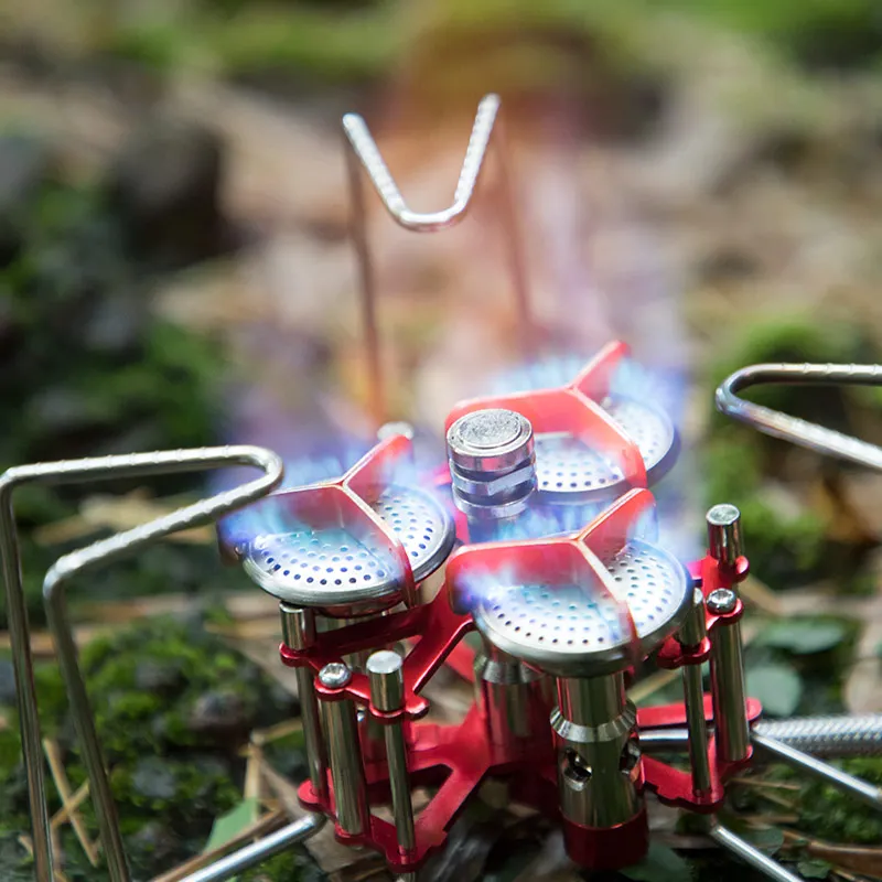 屋外ストーブ　ハイキング　ピクニック　折りたたみ分割ガスバーナー　ストーブ　ポータブルバーベキューギア　A038 | アウトドア シングルバーナー キャンプ用ストーブ キャンプ 登山用 バーナー オーリック 小型 ガスバーナー コンロ  耐高温折りたたみミニストーブ |  鍋、スープポット、コーヒーポット、屋外分割小型ガスストーブキャンプポータブル折りたたみミニ防風ティーストーブカセット激しいストーブ