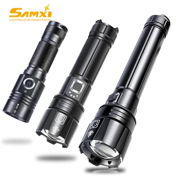 

High Power Rechargeable LED Flashlight 5 Lighting Modes Flashlight XHP70 Lamp Beads Waterproof Torch Camping Light By 26650