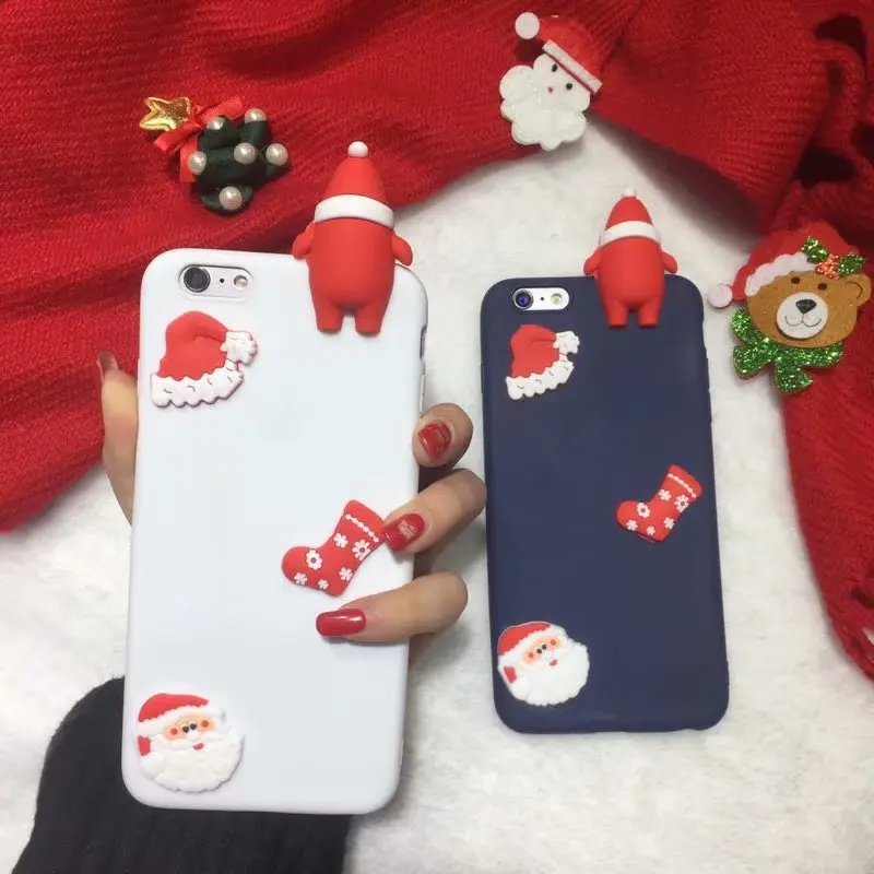 Мягкий мультфильм 3D Elk Кукла рождественские чехол телефона для samsung Galaxy A9 Pro A5 S10E S10 S8 S9 плюс S7 S6 EDGE чехол Крышка