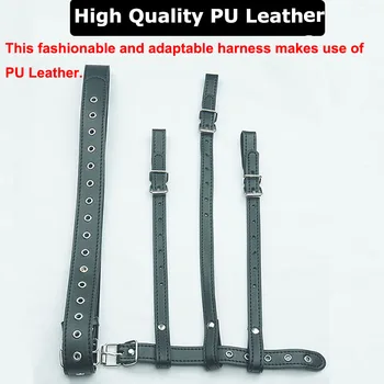 BDSM Chastity Forced Orgasm Belt For Vibrator,Leather Bondage Strap-on Harness,Strapon Magic Wand Massager,Sex Toys For Women 4