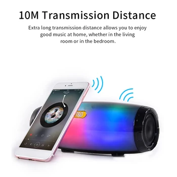 

Portable Speaker Bluetooth sound bar Wireless Bluetooth Speaker Flash Style LED Subwoofer Outdoor Music Box FM Radio