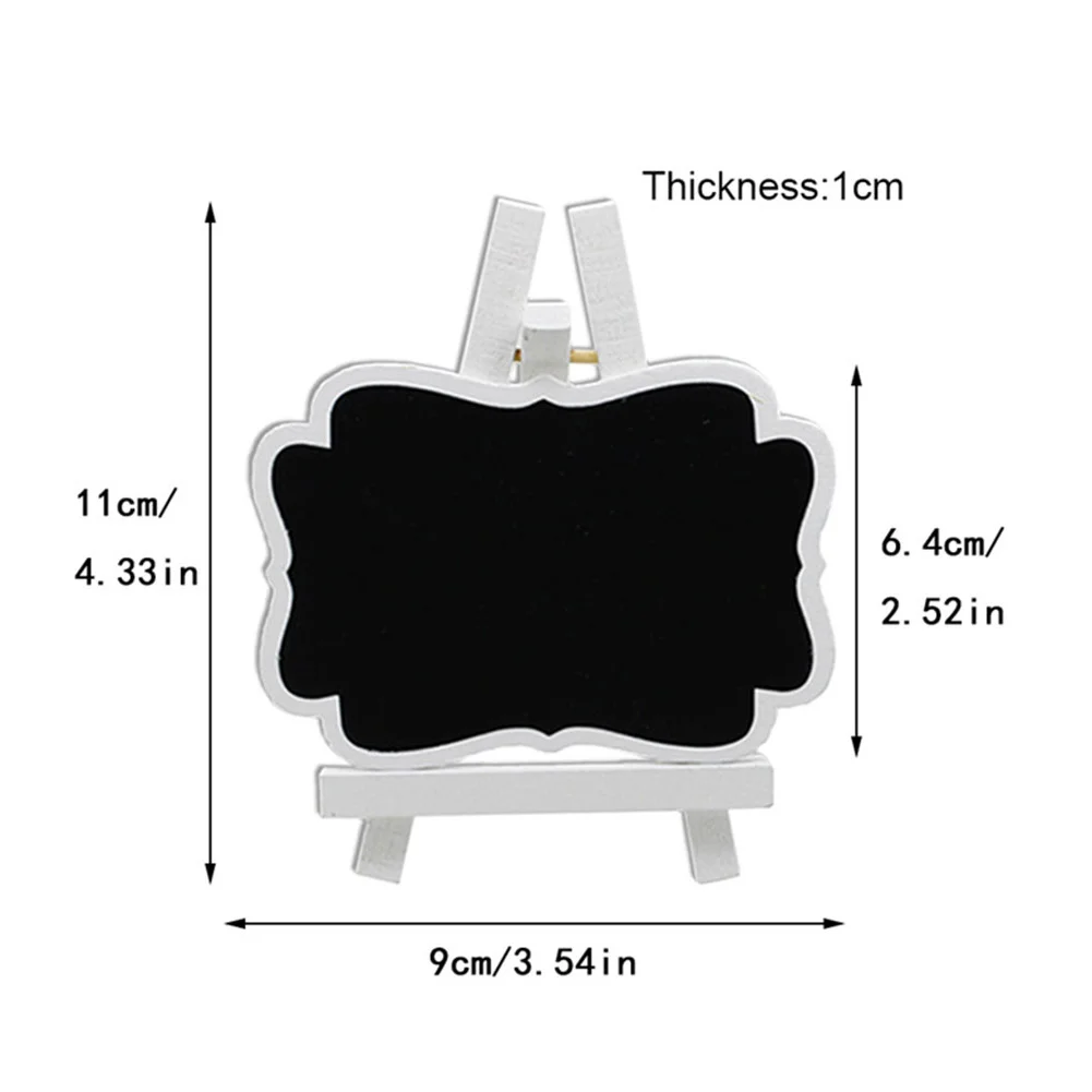 10 шт. мольберт Ретро легко протирать мини меловая доска прямоугольная доска для сообщений деревянная рамка для вечеринок свадебный стол цифры наклейки на еду ремесла
