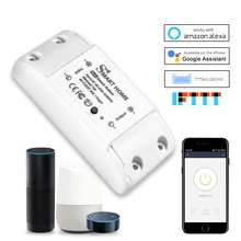 Inteligente diy wi fi sem fio interruptor remoto disjuntor domótic led módulo de controlador luz alexa google casa temporizador smartlife tuya app