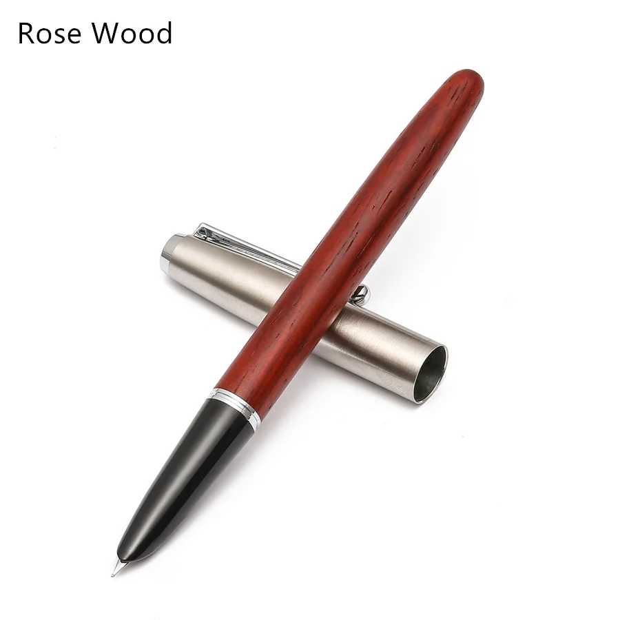 51A Extra Fine Fountain Pen New Jinhao No Rose Wood with Chrome Trim 