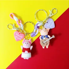 Douyin Стиль Знаменитостей корейский стиль INS креативный Xin Ba Ke Piggy кукла-брелок для ключей простая пара Сумочка Подвеска