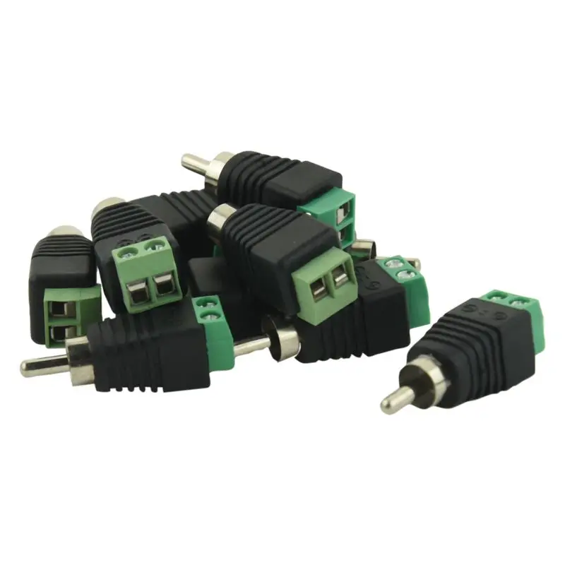FFYY-10 шт. Коаксиальный Cat5 RCA мужчин и женщин Аудио балун адаптер