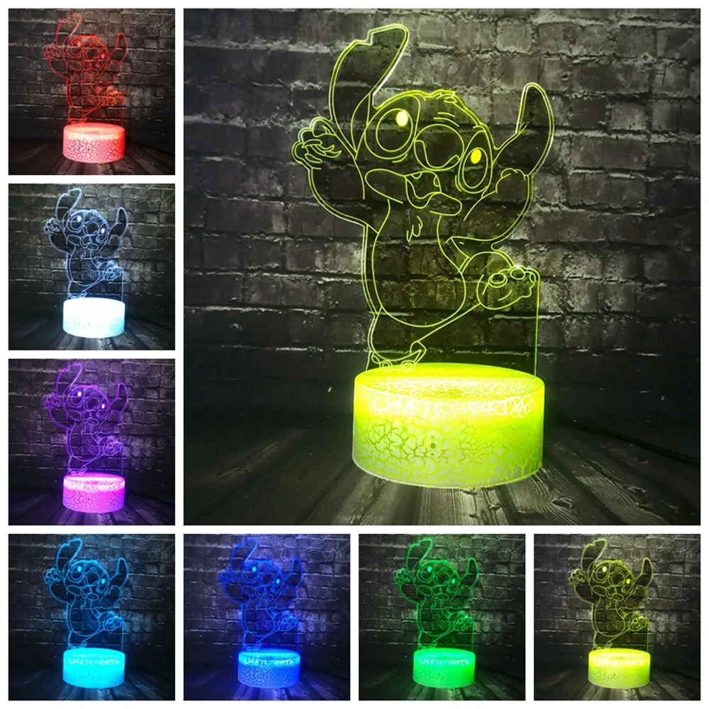 Прямая мультфильм аниме Simba Eeyore стежка Светодиодный лампа трещина USB Изменение Декор Детская комната Ночная Атмосфера свет праздник ребенок подарок игрушка