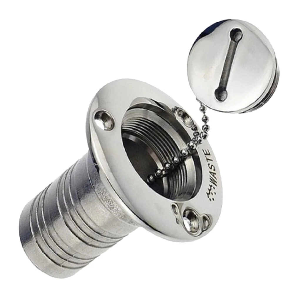 Waste Fuel Deck Filler Made Of Stainless Steel, Filler Neck With Tank Cap And Key, Fit For 38 Mm Fuel Hose