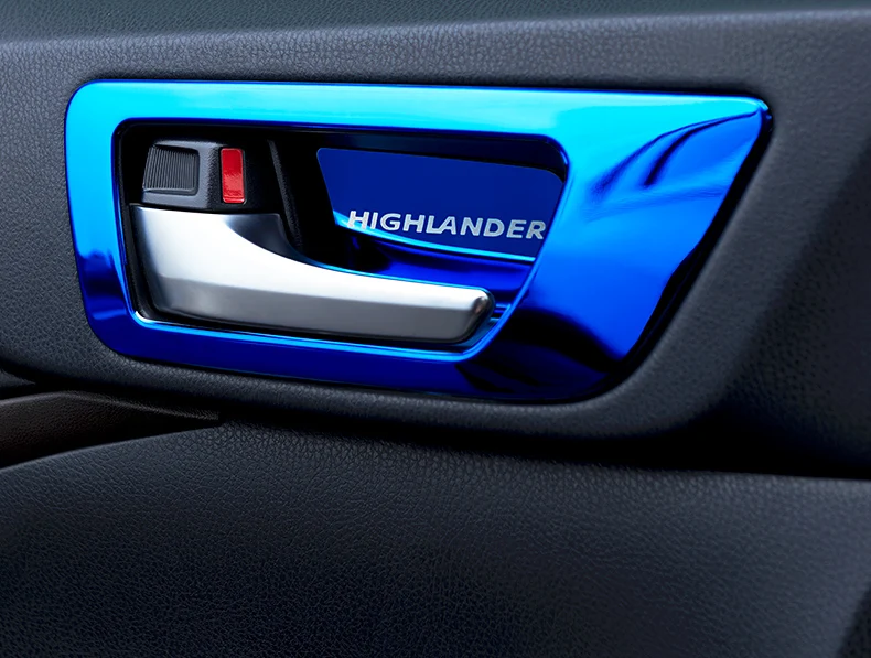 BeingWins автомобильный Стайлинг для Toyota Highlander 15-19 интерьер дверные ручки Крышка отделка наклейки для дверного кармана декоративные авто аксессуары