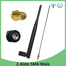 2,4 ГГц 2,4 г +IOT Wi-Fi антенна 5 дБи SMA штекер разъем для маршрутизатора Wi Fi Booster +% 2B21cm RP-SMA к ufl.% 2F IPX 1,13 косичка Кабель