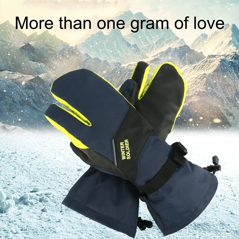 Мужские лыжные перчатки, флисовые перчатки для сноуборда, снегохода, езды на мотоцикле, зимние перчатки, ветрозащитные, водонепроницаемые, унисекс, зимние перчатки