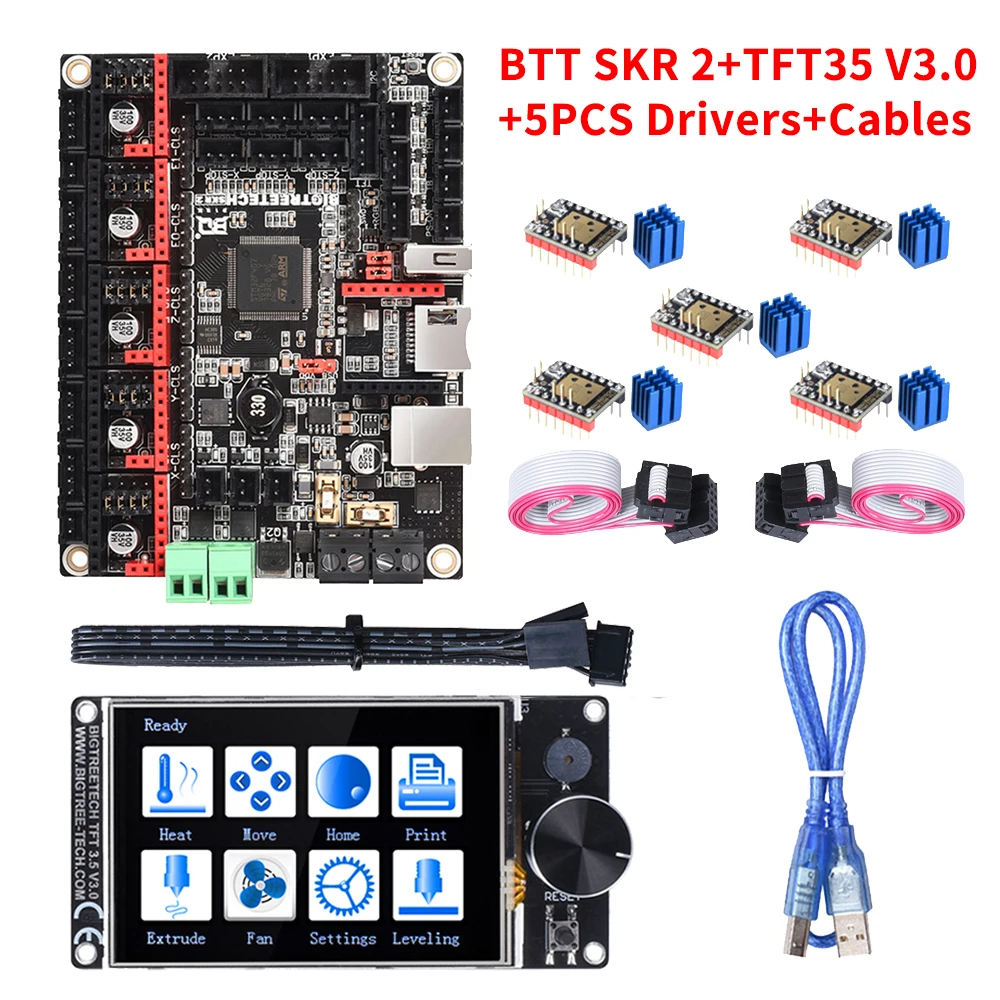 BIGTREETECH BTT SKR 2 32 Bit Control Board+TFT35 V3.0 TMC2209 TMC2208 Upgrade SKR V1.4 Turbo Motherboard For Ender 3 V2 Ender 5