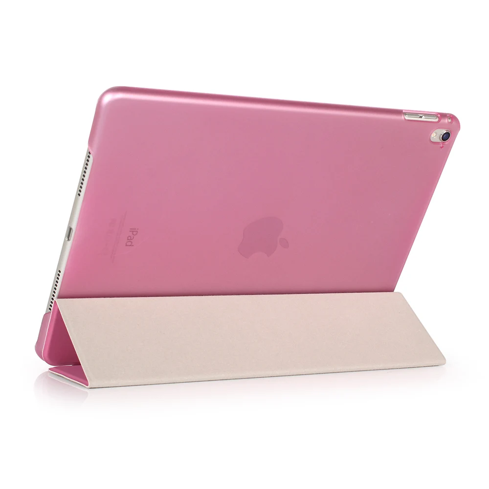 Кожаный чехол для iPad Mini 2 3 4 5, Складывающийся держатель для телефона, с подставкой, с функцией сна, с функцией автоматического пробуждения, полупрозрачный мягкий противоударный чехол, Fundas - Цвет: Розовый