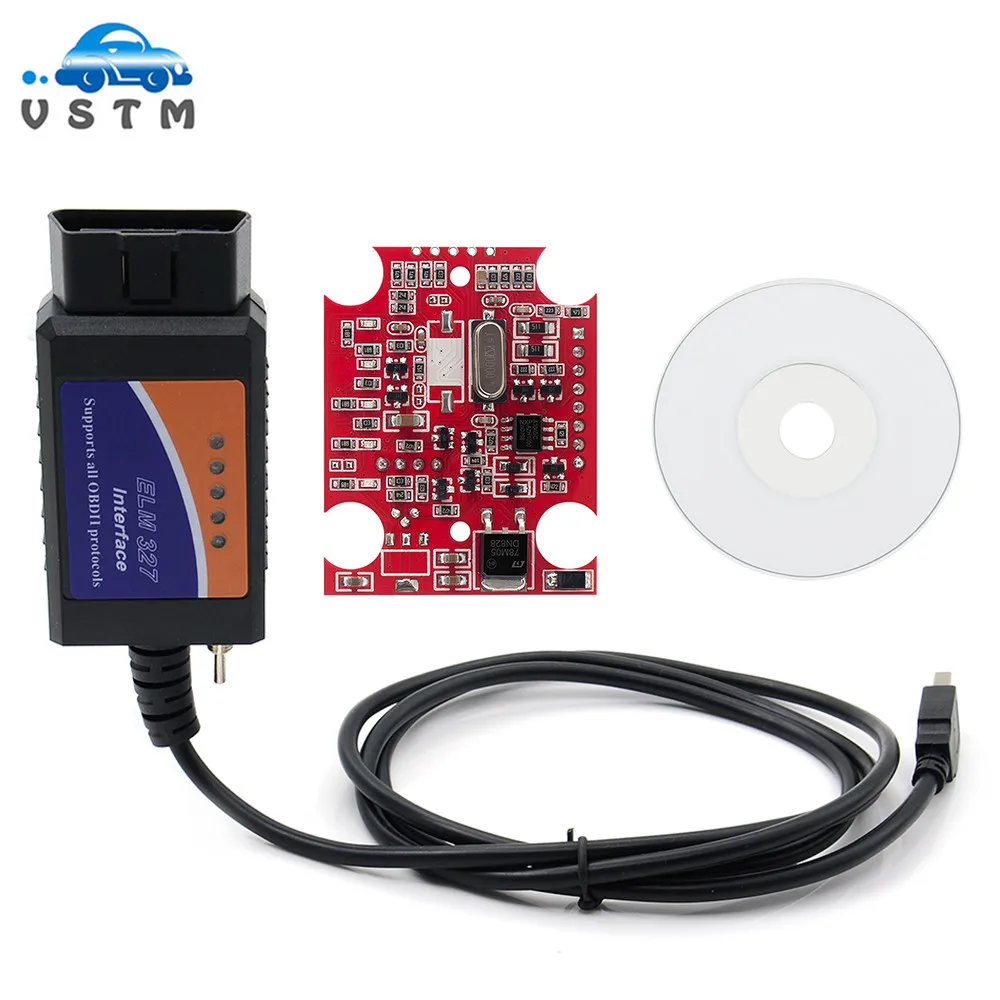 ELM327 V1.5 USB Switch PIC18F25K80 + FTDI Chip ELM 327 HS CAN/MS CAN For Forscan OBD2 Diagnostic Tool Code Scanner Free shipping |