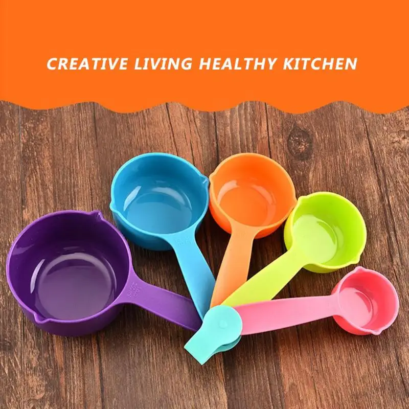 5 шт. пластиковые красочные мерные ложки сахарные фигурки для выпечки кухонный гаджет инструмент