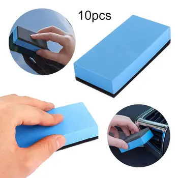 

10Pcs Mini Auto Car Detailing Lacquer Coating Cleaning Wash Waxing Sponge Pads