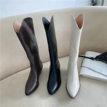 

Women's Boots Autumn Shoes Sexy Thigh High Heels High Sexy Zipper Boots-women Booties Ladies Winter Footwear Pointy