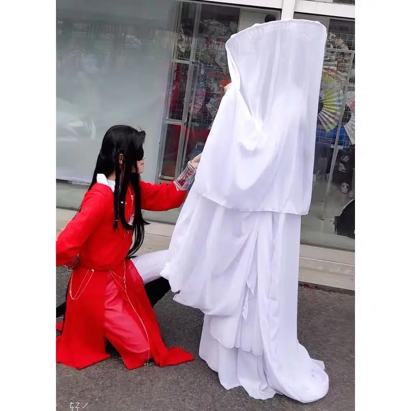 Cosfans Xie Lian Cosplay Costume Tian Guan Ci Fu Xielian Wigs Bamboo Hat Prop White Han Anime Outfit Unisex -Zentai shop online Hae137f6d5027492c8c2c8d78b6f760742.jpg