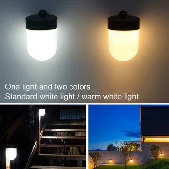 

LED Solar Powered Wall Lamp Energy Saving LED Powered Wall Outdoor Garden Pathway Street Stairs Waterproof IP65 Security Light