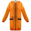 Rune Yomozuki Runa Cosplay Costume Anime Kakegurui Compulsive Gambler Women Orange Hoodie Zip Jacket Coat ► Photo 3/6