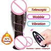 Heating Telescopic Black Dildo Vibrator for Women Sex Machine Big Penis Female Masturbators Remote Control Sex Toys for Adults 1