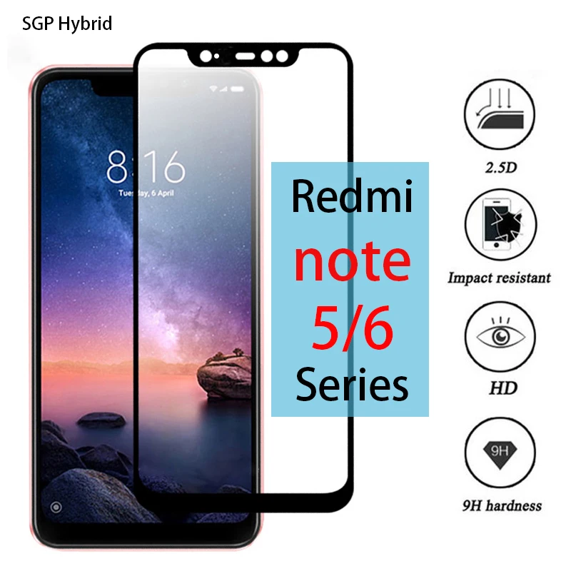 Стекло с полным покрытием для Xiaomi Redmi note 6 pro note5 защита экрана закаленное стекло