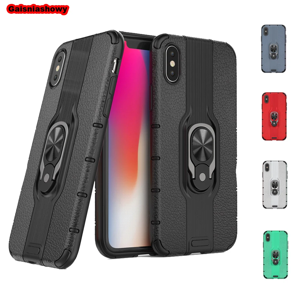 

Case For iPhone 11 Pro 7 8 Plus 6 6s Kickstand Finger Ring Holder Case For iPhone X XR XS MAX Shockproof Armor Phone Case Cover