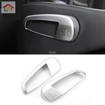 

For Ford Edge 2015 2016 2017 2018 Car Styling Seat Adjustment Button Switch Panel Cover Trim Frame Sticker Interior Accessories