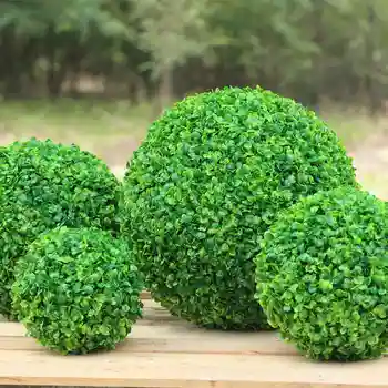

40cm Green Grass Ball Plastic Plants Ornament Party Decoration Garden Decor Wedding Decoration Artificial Flowers DIY Grass Ball