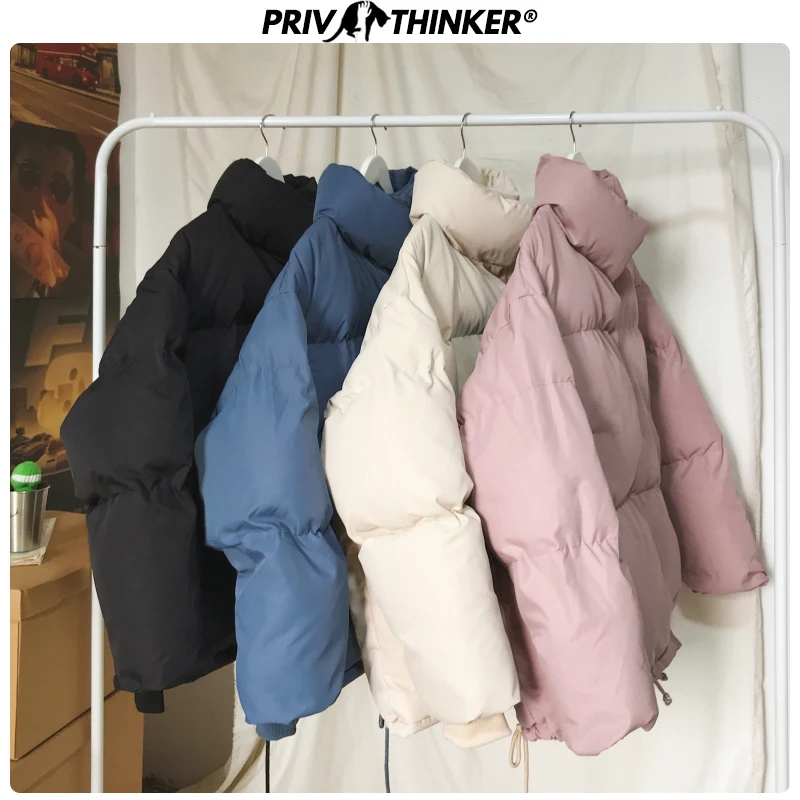 Privathinker, корейские зимние куртки, мужские зимние куртки,, Harajuku, три цвета, утолщенная, теплая, пара, ветровка, куртки