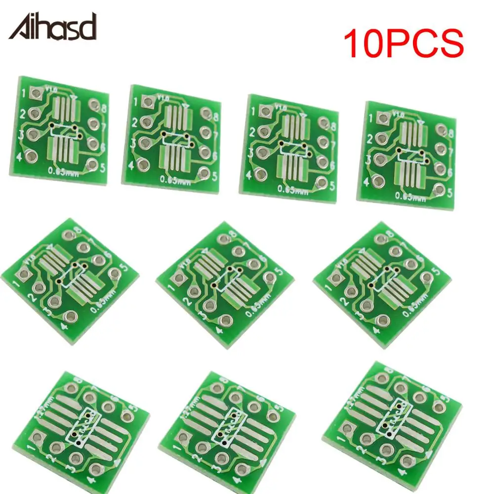 

10PCS SOP8 SSOP8 TSSOP8 to DIP8 Interposer Module PCB Board Adapter Plate